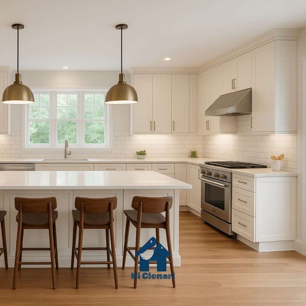 Vacant Kitchen Cleaning with Chimney