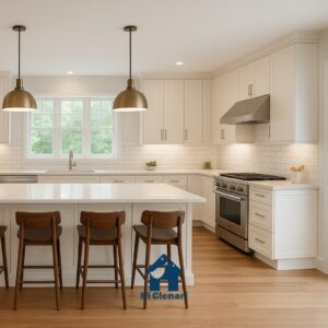 Vacant Kitchen Cleaning with Chimney